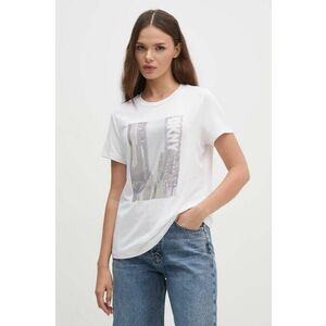 Dkny tricou femei, culoarea alb, P4DHQWNA imagine