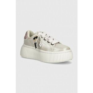 Karl Lagerfeld sneakers din piele KREEPER culoarea argintiu, KL42376N imagine