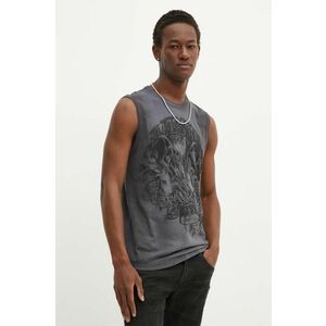 Diesel tricou din bumbac T-BISCO-Q1 barbati, culoarea gri, A14003.0AJDC imagine