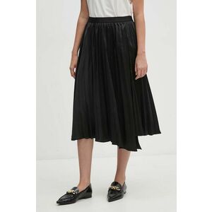 Dkny Fustă culoarea negru, midi, evazata imagine