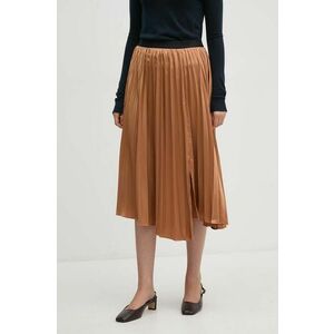 Dkny fusta culoarea maro, midi, evazati, P4ENTQBW imagine