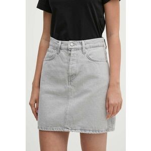 Pepe Jeans fusta jeans MINI SKIRT HW CLOUD culoarea gri, mini, evazati, PL901136 imagine