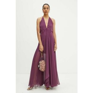 Rotate rochie Chiffon Halterneck Dress culoarea violet, maxi, evazati, 1129001364 imagine