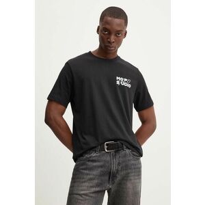 Marc O'Polo tricou din bumbac DENIM barbati, culoarea negru, cu imprimeu, 5000005105 imagine