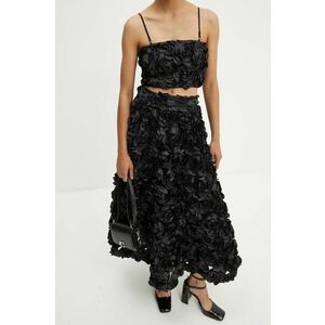 Rotate fusta Maxi Sun Skirt culoarea negru, maxi, evazati, 112951100 imagine