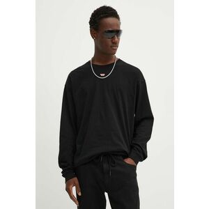 Diesel longsleeve din bumbac T-BOXT-LS-D culoarea negru, neted, A14902.0GRAI imagine