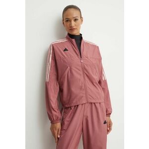 adidas geaca Tiro femei, culoarea roz, de tranzitie, oversize, JJ4663 imagine