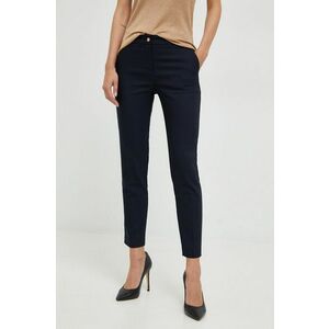 Morgan pantaloni femei, culoarea albastru marin, drept, medium waist imagine