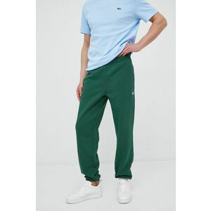 Lacoste pantaloni de trening culoarea verde, melanj imagine