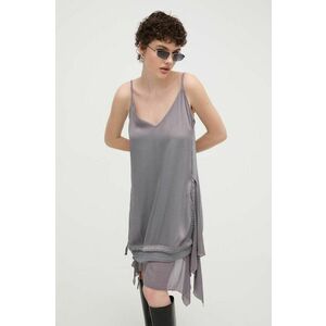 Diesel rochie D-UCHI culoarea gri, midi, drept, A12724.0EPAB imagine