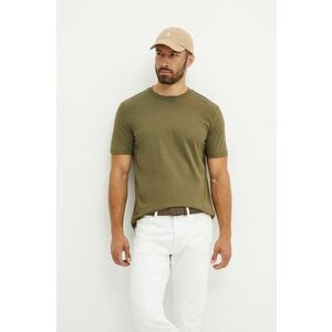 BOSS tricou din bumbac barbati, culoarea verde, neted, 50468347 imagine