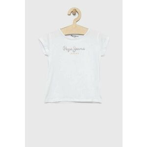 Pepe Jeans tricou copii Culoarea alb imagine