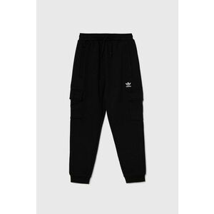 adidas Originals pantaloni de trening pentru copii FLEECE CARGO P culoarea negru, neted, IW3502 imagine