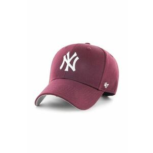 47brand sapca MLB New York Yankees culoarea bordo, cu imprimeu imagine