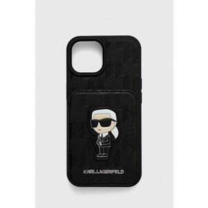 Karl Lagerfeld Husă pentru telefon iPhone 15 6.1 culoarea negru imagine