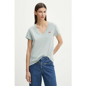 Levi's tricou din bumbac femei, culoarea verde imagine