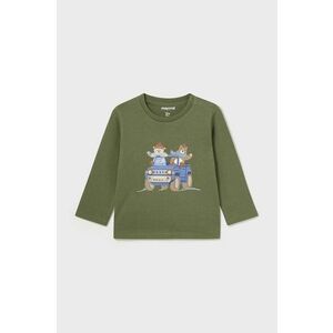 Mayoral longsleeve din bumbac pentru bebeluși culoarea verde, cu imprimeu, 2034 imagine