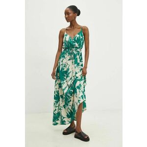 Answear Lab rochie culoarea verde, maxi, evazati imagine