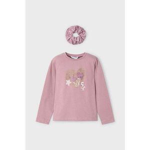 Mayoral longsleeve din bumbac pentru copii culoarea roz, 4069 imagine