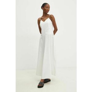 Answear Lab rochie culoarea alb, maxi, evazati imagine