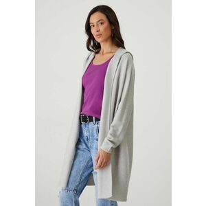 Cardigan cu gluga de culoare gri imagine