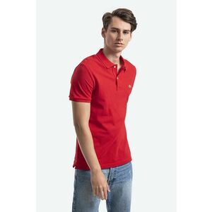 Lacoste polo de bumbac PH4012 240 culoarea roșu, uni PH4012.240-240 imagine