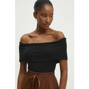 Answear Lab bluza femei, culoarea negru, neted imagine