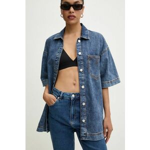 Moschino Jeans camasa jeans femei, cu guler clasic, relaxed, 0214.8224 imagine