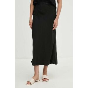 Dkny fusta culoarea negru, midi, drept, DJ4K9510 imagine