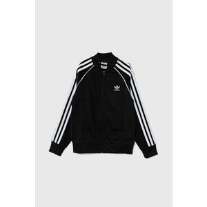 adidas Originals bluza copii SST TRACK TOP culoarea negru, cu imprimeu, IX7628 imagine