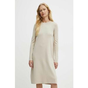 Max Mara Leisure rochie culoarea bej, mini, drept, 2426326018600 imagine