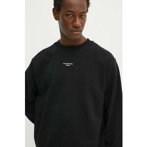 Drôle de Monsieur hanorac de bumbac barbati, culoarea negru, cu imprimeu, PERM.SW148.CO127 Le Sweatshirt Slogan Cl imagine