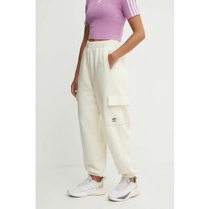 adidas Originals pantaloni de trening culoarea bej, neted, IY9690 imagine