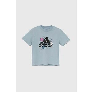 adidas tricou de bumbac pentru copii POS TABLE LK cu imprimeu, IZ0443 imagine