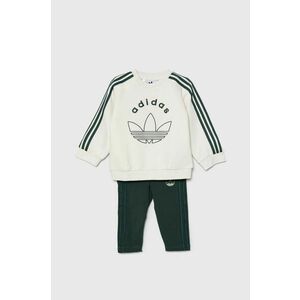 adidas Originals trening bebelusi CREW LEGGING ST culoarea alb, JE0508 imagine