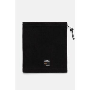 Alpha Industries fular impletit culoarea negru, neted, 118938 imagine