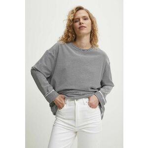 Answear Lab longsleeve din bumbac culoarea negru imagine