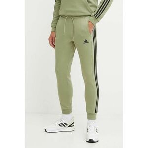 adidas pantaloni de trening Essentials culoarea verde, cu imprimeu, JE0343 imagine