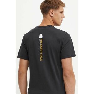 The North Face tricou din bumbac Vertical SS Tee barbati, culoarea negru, cu imprimeu, NF0A89FPJK31 imagine