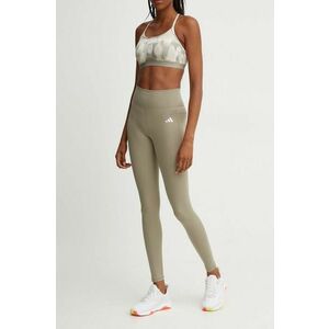 adidas Performance leggins de antrenament Strength culoarea verde, neted, IX5024 imagine