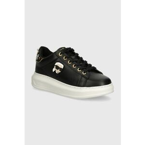 Karl Lagerfeld sneakers din piele KAPRI culoarea negru, KL62528M imagine