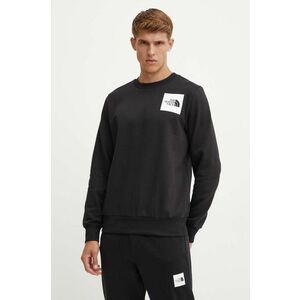 The North Face bluza Fine Crew barbati, culoarea negru, cu imprimeu, NF0A89EVJK31 imagine