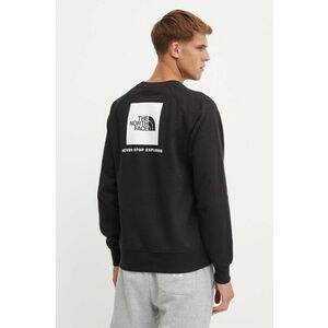 The North Face bluza Raglan Redbox Crew barbati, culoarea negru, cu imprimeu, NF0A89FAJK31 imagine