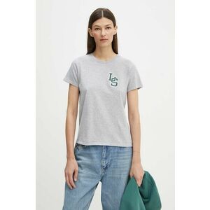 Levi's tricou din bumbac femei, culoarea gri, 17369 imagine