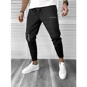 Pantaloni de trening conici negri B9867 N3-4.1 imagine