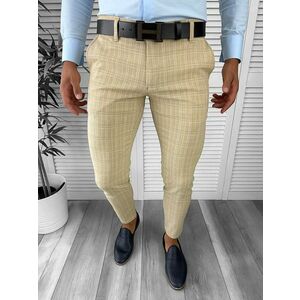 Pantaloni barbati eleganti bej 12735 D4-4.4 imagine