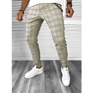 Pantaloni barbati casual regular fit in carouri A8464 P19-3.1 imagine