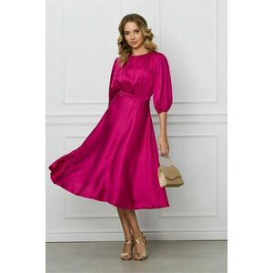 Rochie DY Fashion magenta cu bust incretit imagine