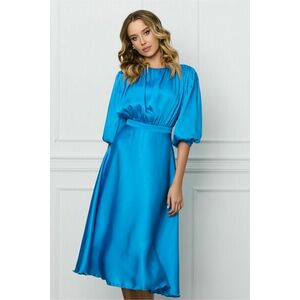 Rochie DY Fashion bleu cu bust incretit imagine