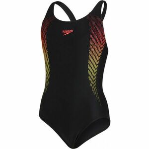 Speedo PLASTISOL PLACEMENT MUSCLEBACK Costum de baie fete, negru, mărime imagine